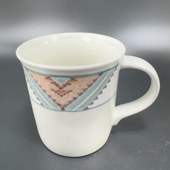 Mikasa Intaglio Santa Fe Ceramic Coffee Mug Cup Set 2 Mugs Cups Set Stoneware - Picture 12 of 14